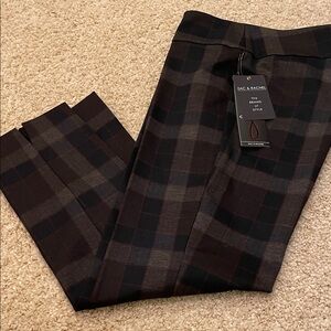 Zac & Rachel Brown Plaid Pants